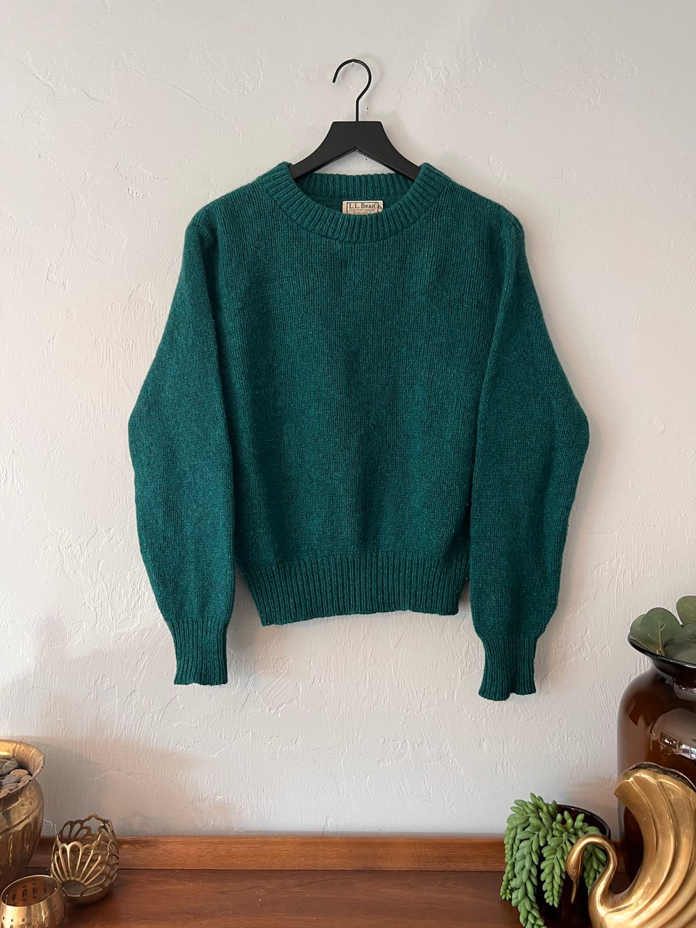 Vintage 70’s L.L. Bean Green Wool Sweater (S)
