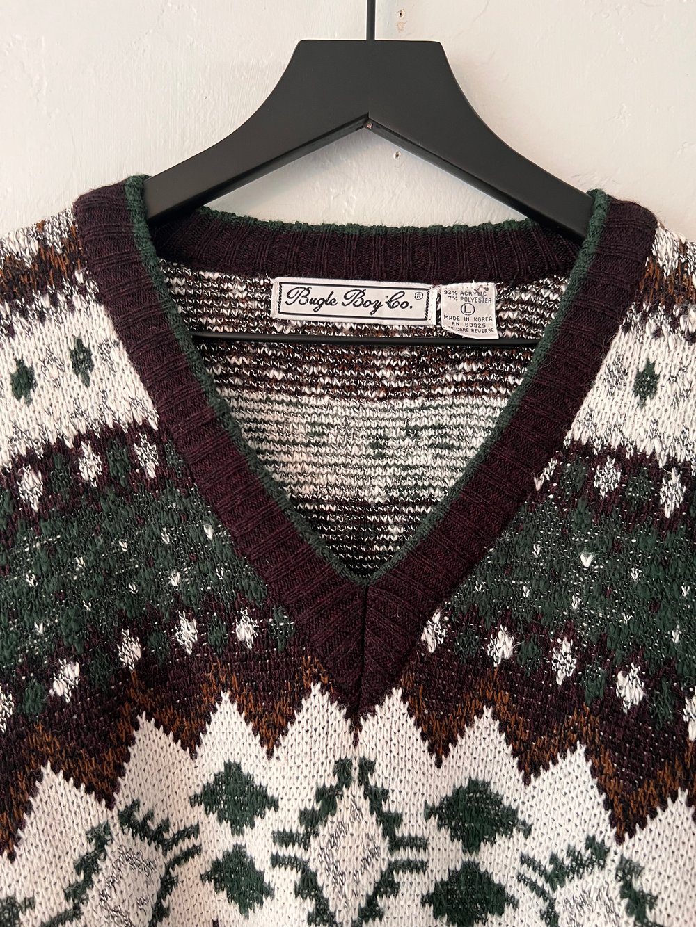Vintage Bugle Boy Co. Acrylic Sweater (L)