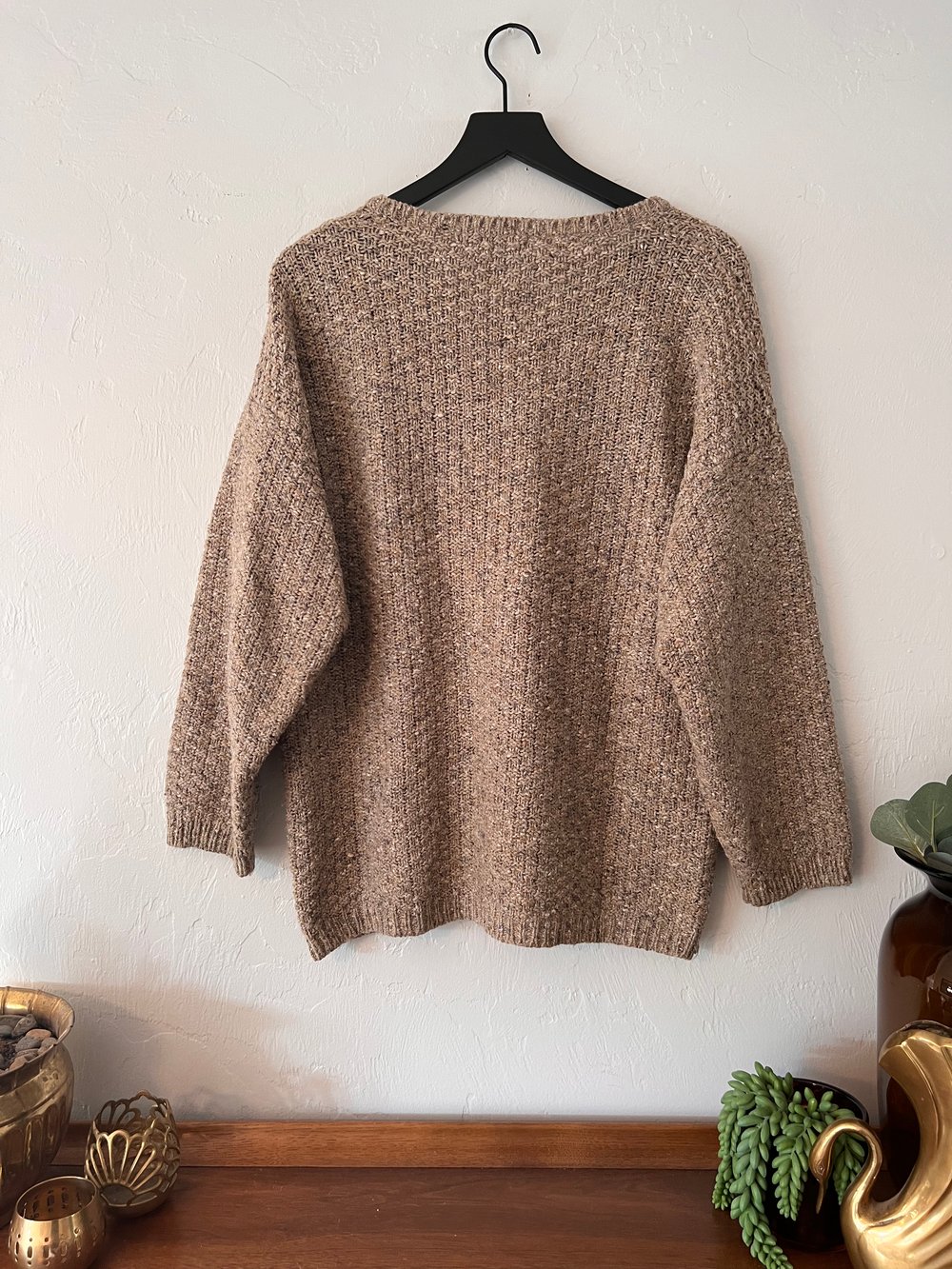 Limited Express Oatmeal Acrylic & Wool Sweater (L)