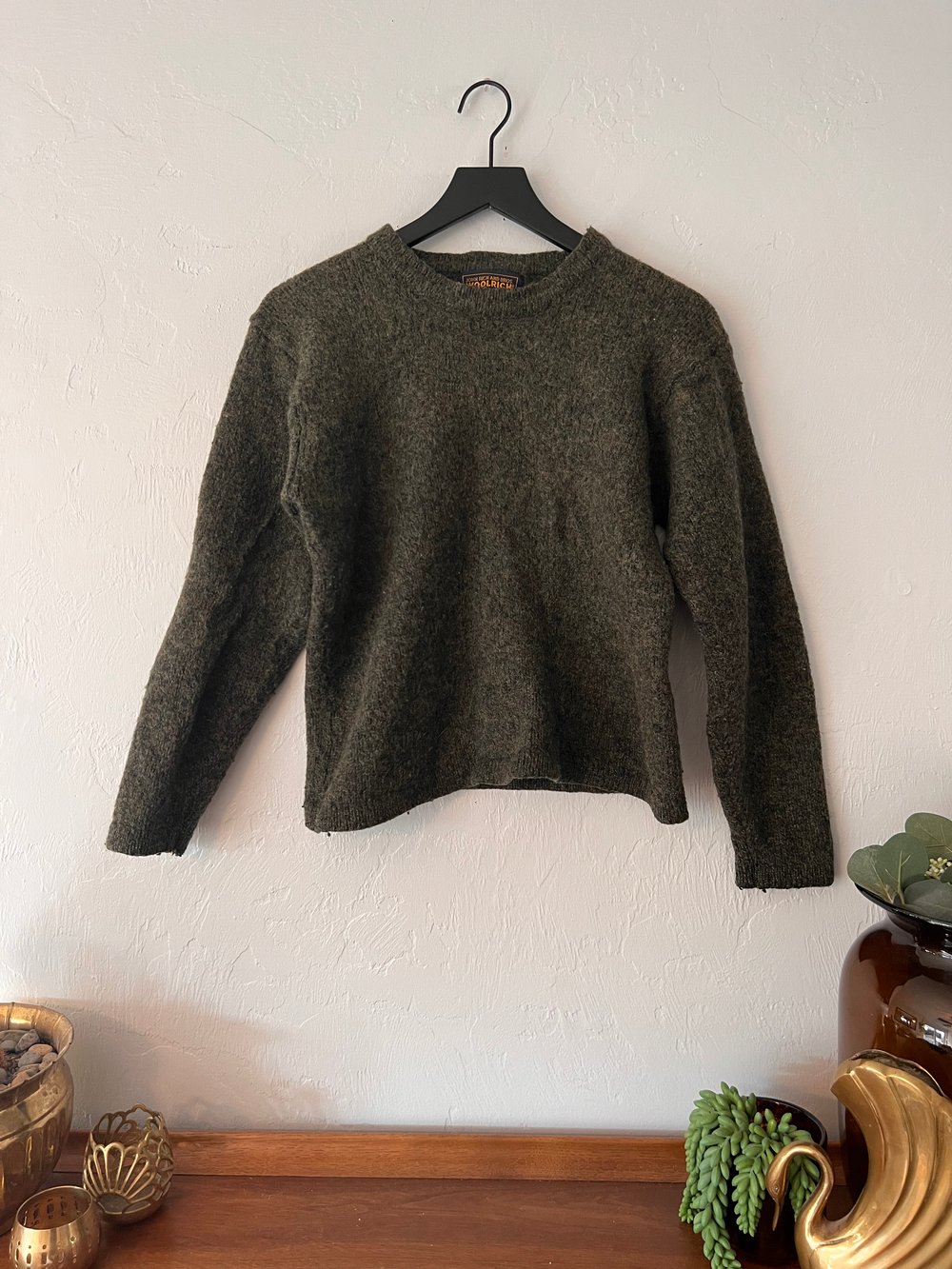Woolrich Forest Green Wool Sweater (S)