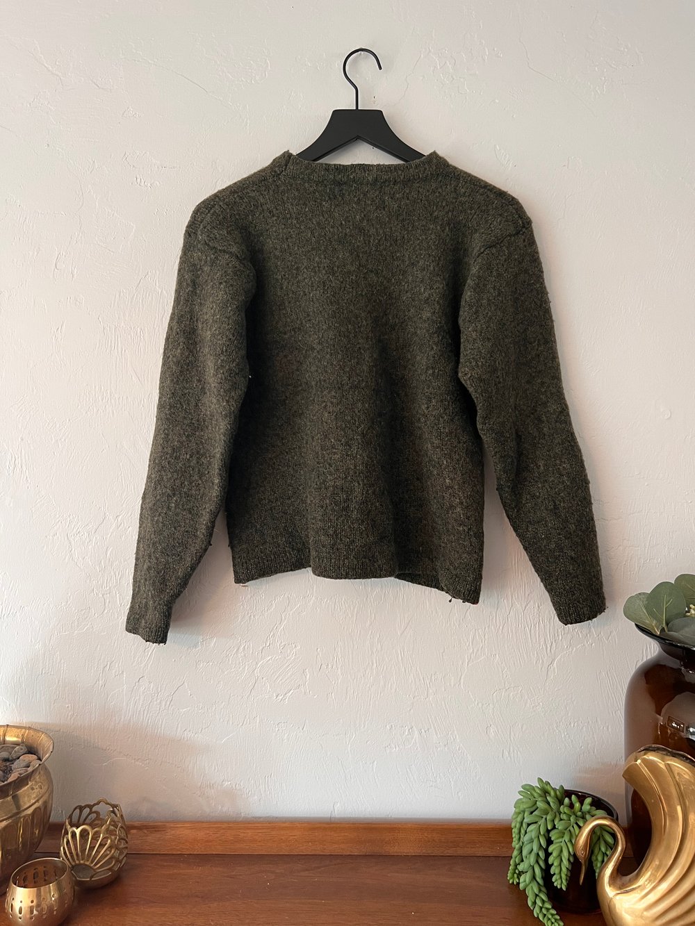 Woolrich Forest Green Wool Sweater (S)