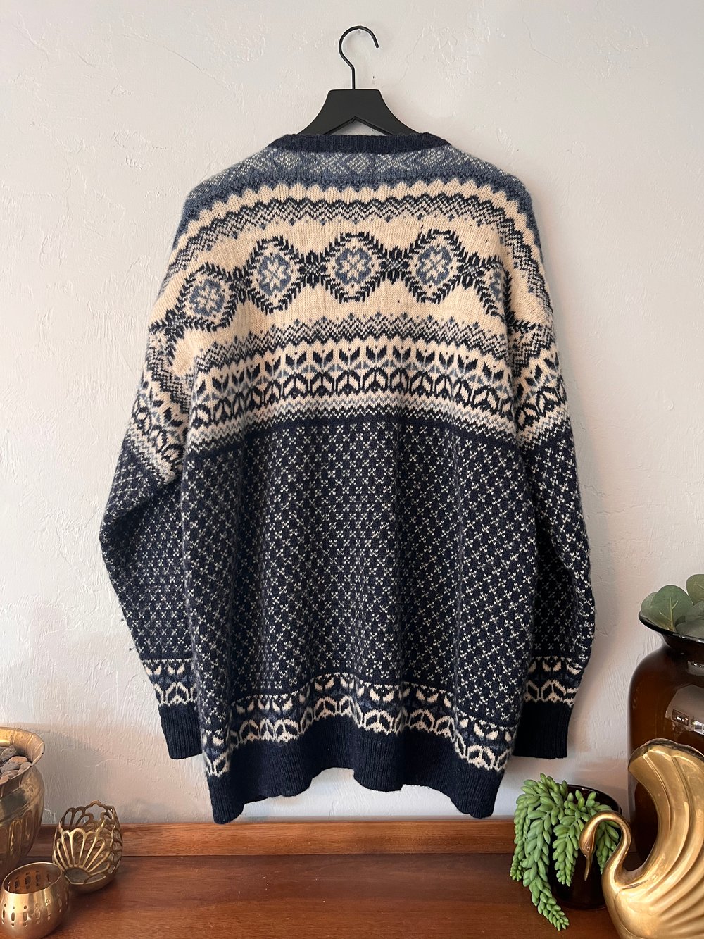 Woolrich Blue Detailed Wool Sweater