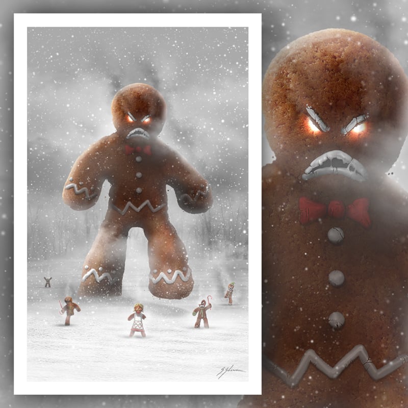 THE GINGERBREAD GIANT & THE GINGERDEAD MEN