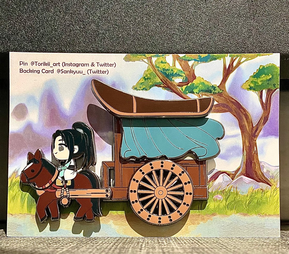 Image of SVSSS Horse Carriage Enamel Pin [IN HANDS]