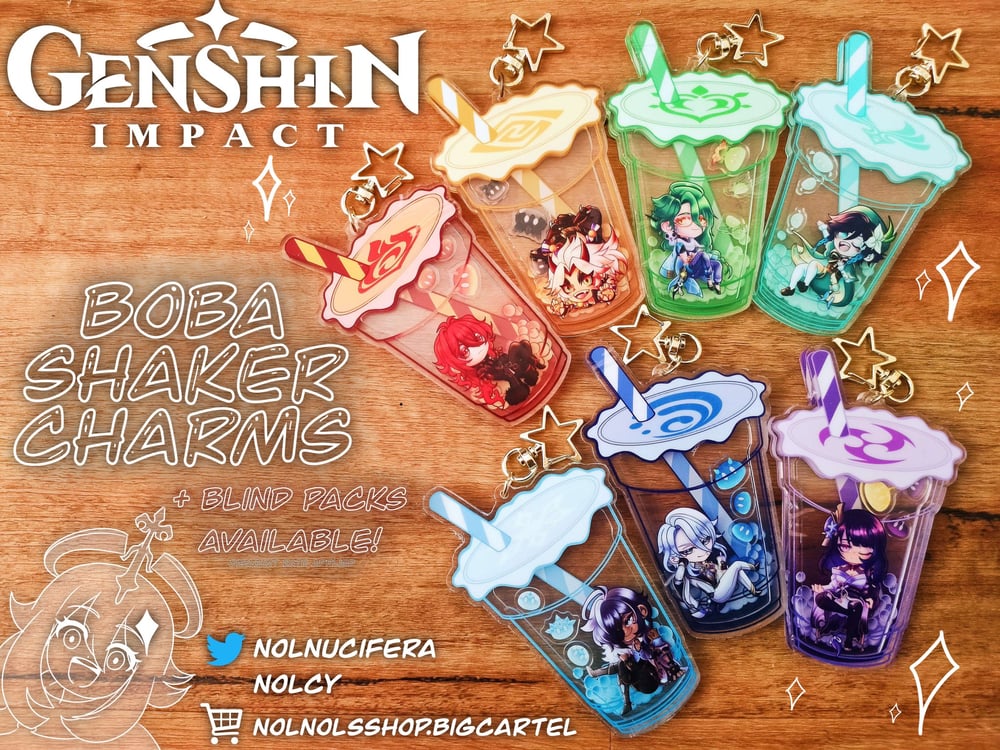 Image of Genshin Bubble Tea Shaker Charms