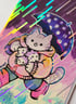 Umbrella Cat - Holographic Sticker Image 2