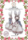 BELLE the Bunny 10 inch sewing pattern, with full instructions designed in UK