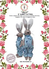 Olly The Rabbit 8 inch sewing pattern, with full instructions UK Made