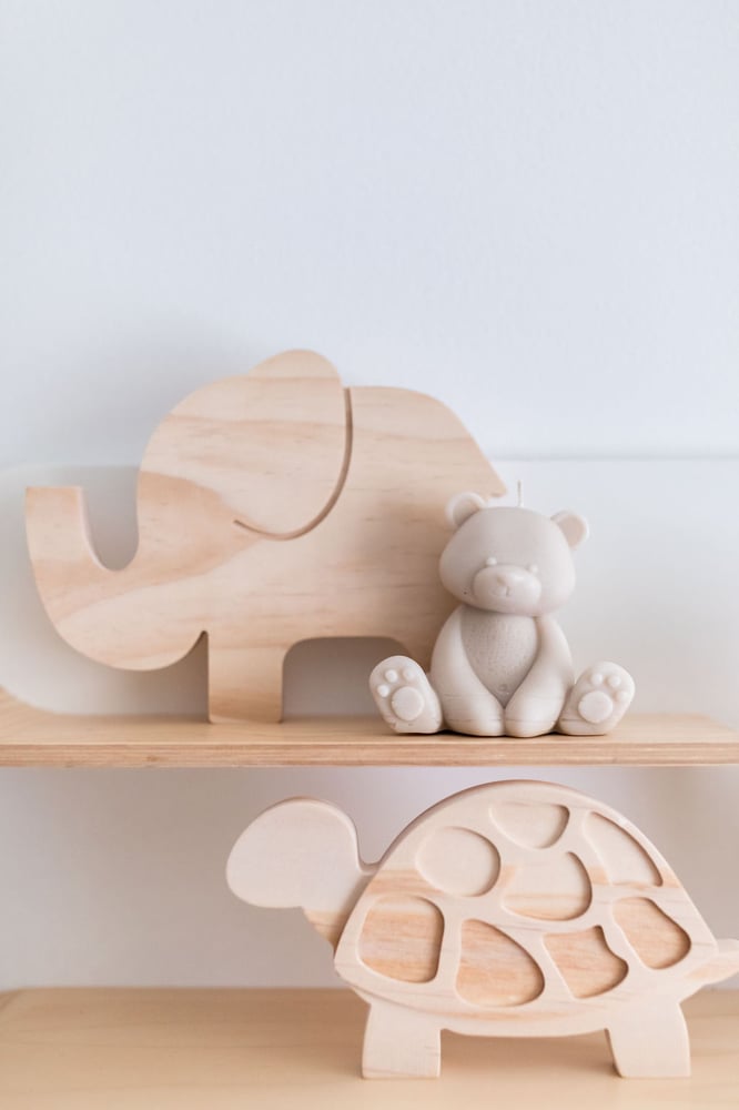 Image of Wooden Elephants