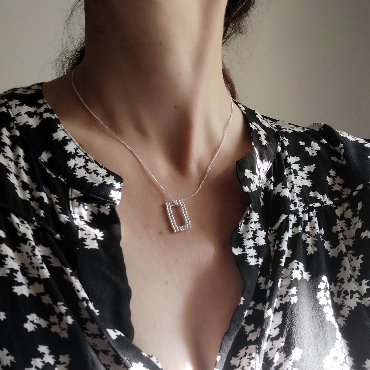 Image of Collier rectangle Argent