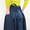 NEW! Pleated Denim Split Leg Apron for Potters & Artists. No14:2