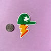 Shamrock Lightning Hat Sticker