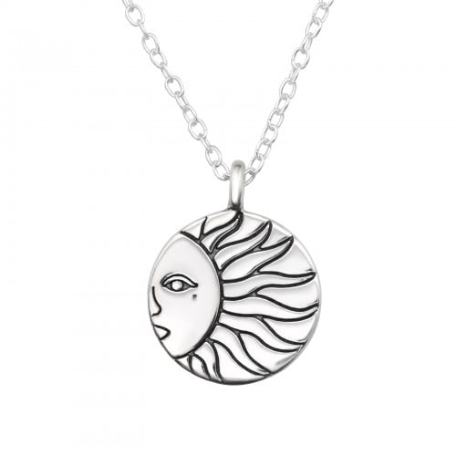 Image of Selene sun necklace (sterling silver)