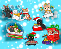 (CHARITY ITEM) Christmas Kitten Sticker Sheet