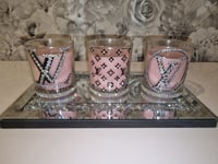 Image 1 of PINK LV JAR CANDLE SET