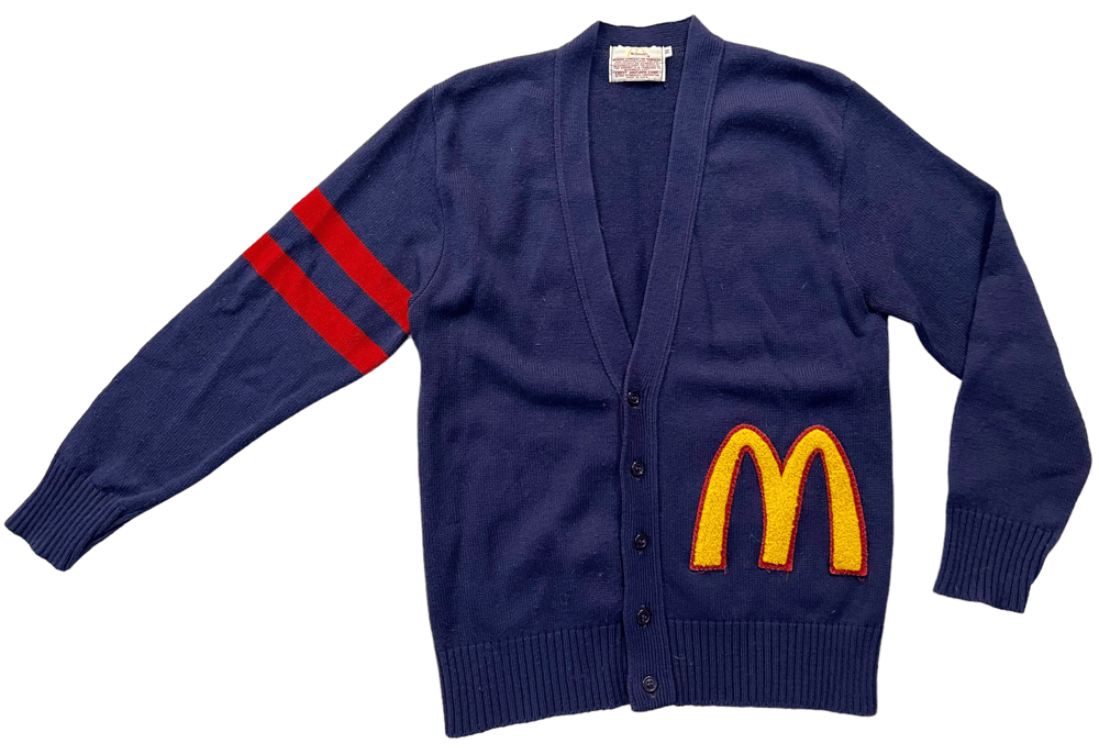 MCDONALDS 🍔 VINTAGE 1986 CARDIGAN 