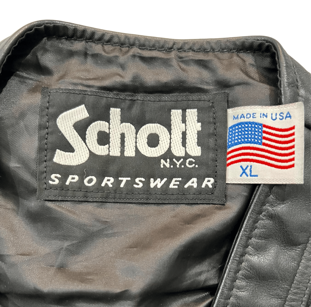 SCHOTT NYC 🪨 LEATHER VEST XL