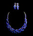 Image of Royal Blue Circle Necklace Set 