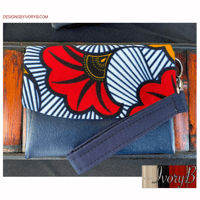 Image 1 of Kimiya Wallet Blue W/ Fans