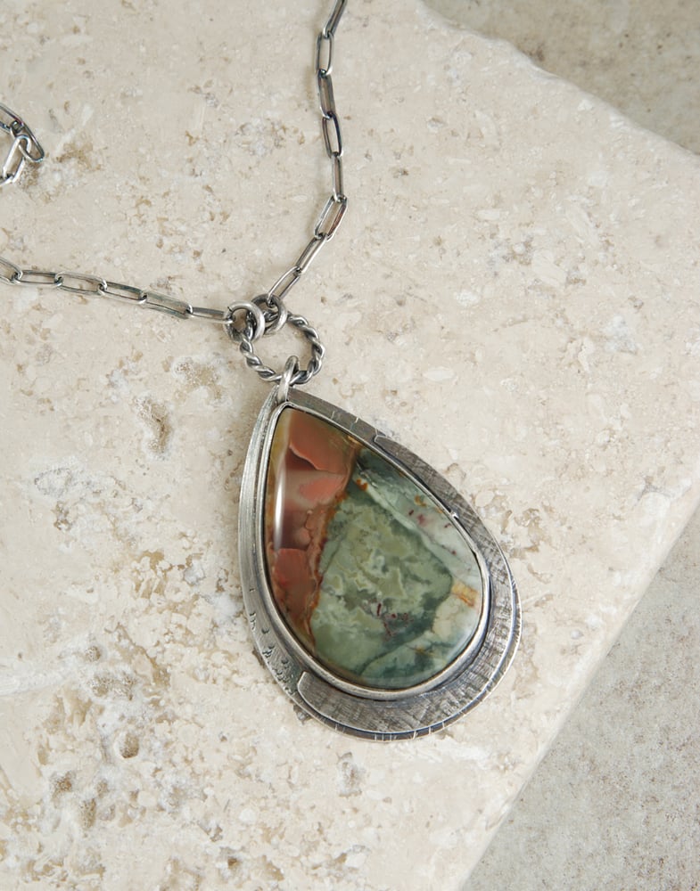 Image of Morrisonite Jasper Sterling Necklace