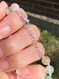 Image 5 of Flower Agate Bracelet, Star Rose Quartz Bracelet, Seraphinite Adjustable Bracelet