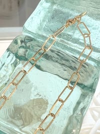 Image 2 of 14k Paperclip chain necklace(4.5mm,5.5mm)