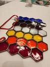 🌈Made to order Rainbow Honeycomb Suncatcher