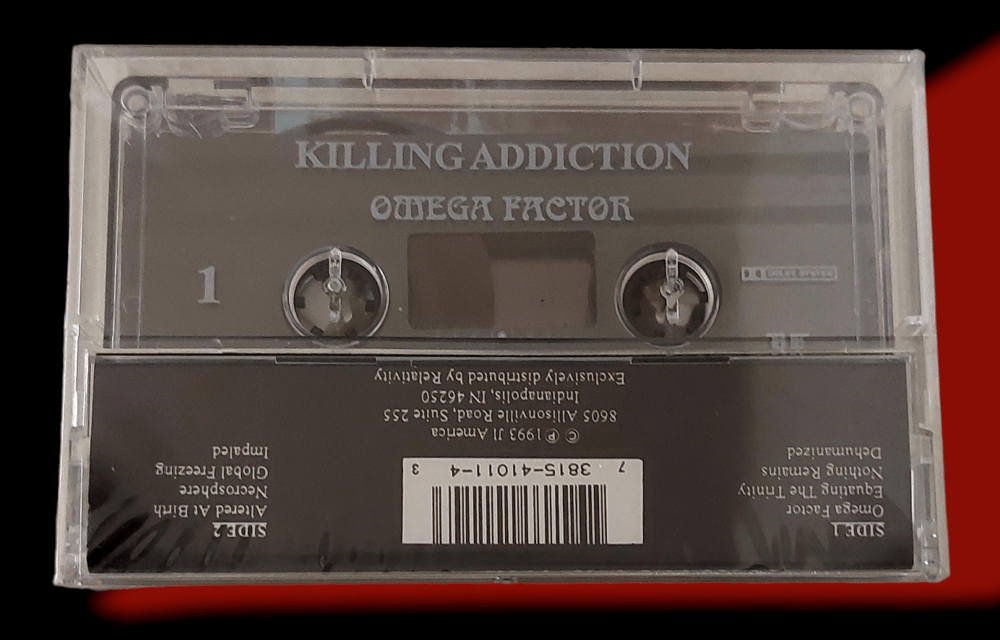 KILLING ADDICTION - OMEGA FACTOR - TAPE (ORIGINAL JL AMRICA PRESSING SEALED)