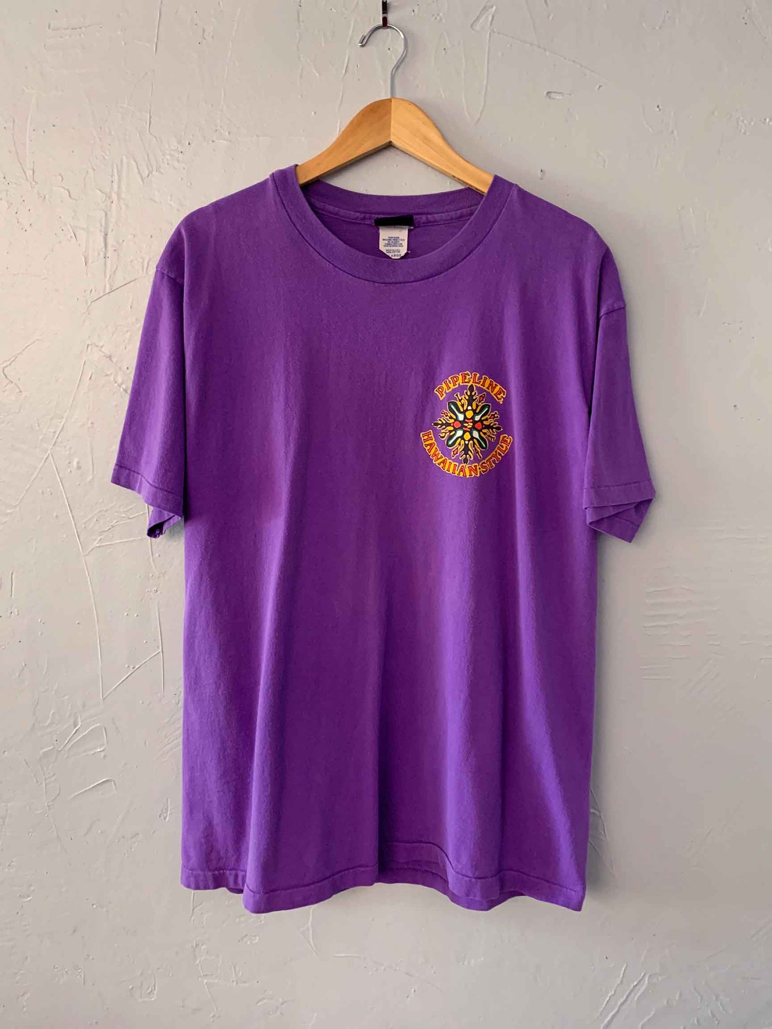 Image of Vintage '90s Pipeline Hawaiian Style Surf Tee - Made in USA - L