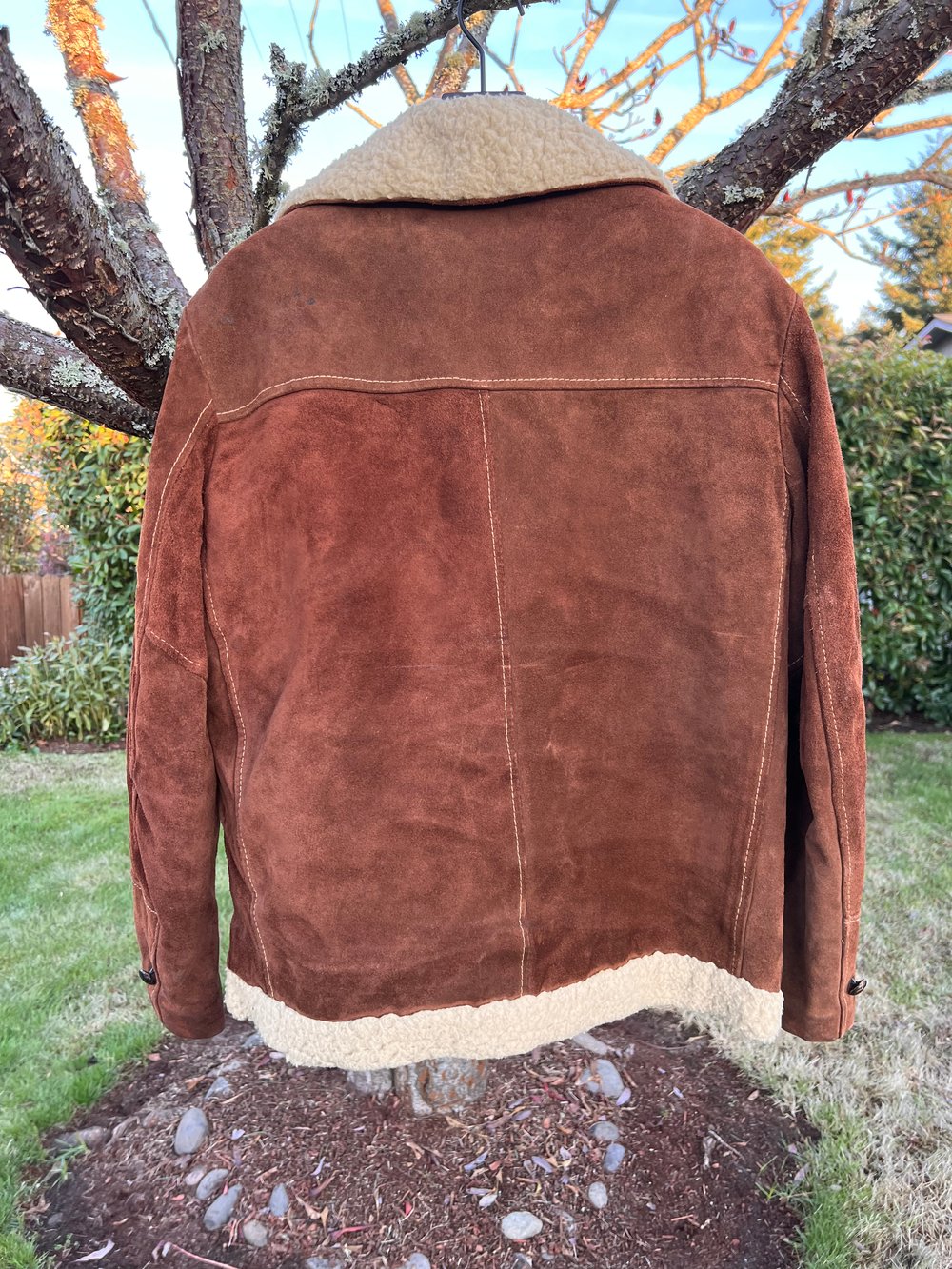Vintage Sears Leather and Sherpa Jacket (L)