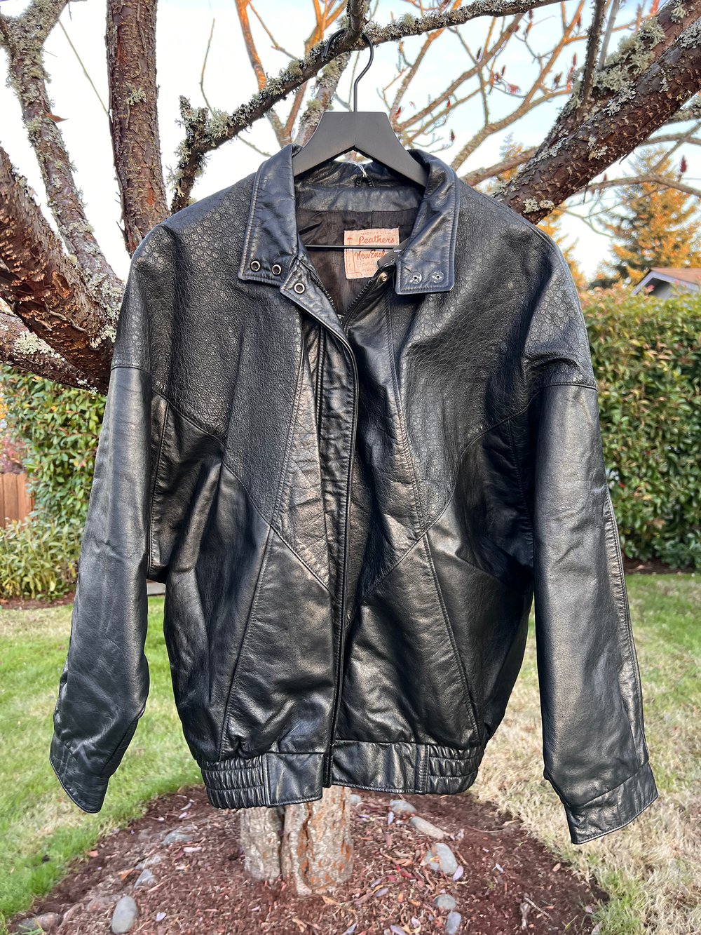 Vintage Leathers by New England Black Leather Jacket (L)