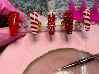 Image 1 of Red Christmas holiday candy cane 