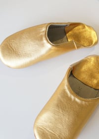 Image 2 of METALLIC GOLD BABOUCHE