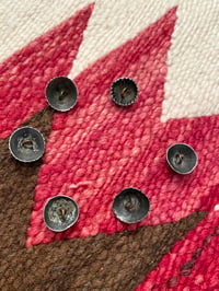 Image 3 of 1890s NAVAJO SILVER CONCHO BUTTONS SET