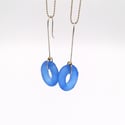 ‘Ocean’ Glass Chain & Sterling Silver Earrings
