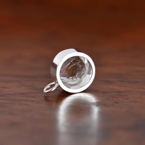 Image of Himalaya 'Herkimer' Diamond Quartz x mixed color Tourmaline strings round cut silver necklace no.3