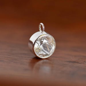 Image of Himalaya 'Herkimer' Diamond Quartz x mixed color Tourmaline strings round cut silver necklace no.3