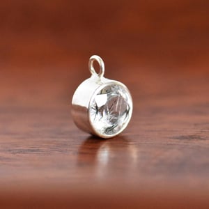 Image of Himalaya 'Herkimer' Diamond Quartz x mixed color Tourmaline strings round cut silver necklace no.4