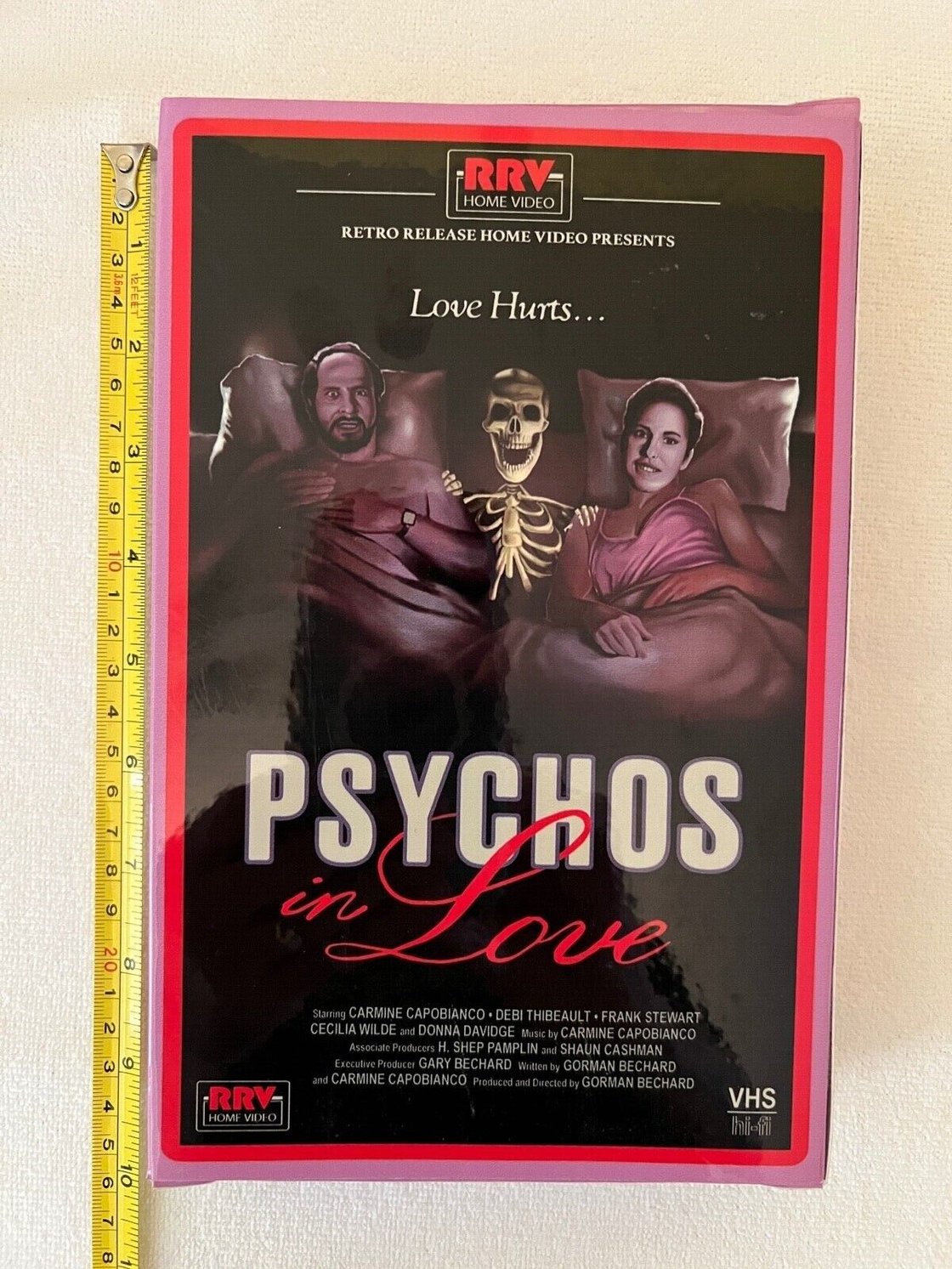Image of Psychos In Love VHS re-release in LARGE old-school box