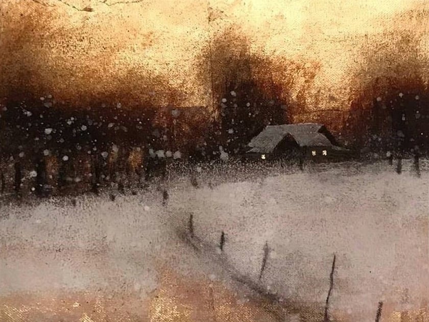 Image of BARRY WILSON - 'GOLDEN LIGHTS' - ORIGINAL PAINTING