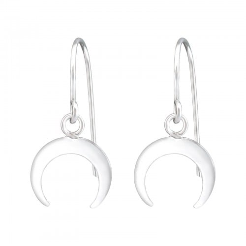 Image of Luna Moon Drop Earrings (Sterling Silver)