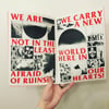 The Relentless Search for joy in the endless hellscape of post-industrial capitalism A4 zine