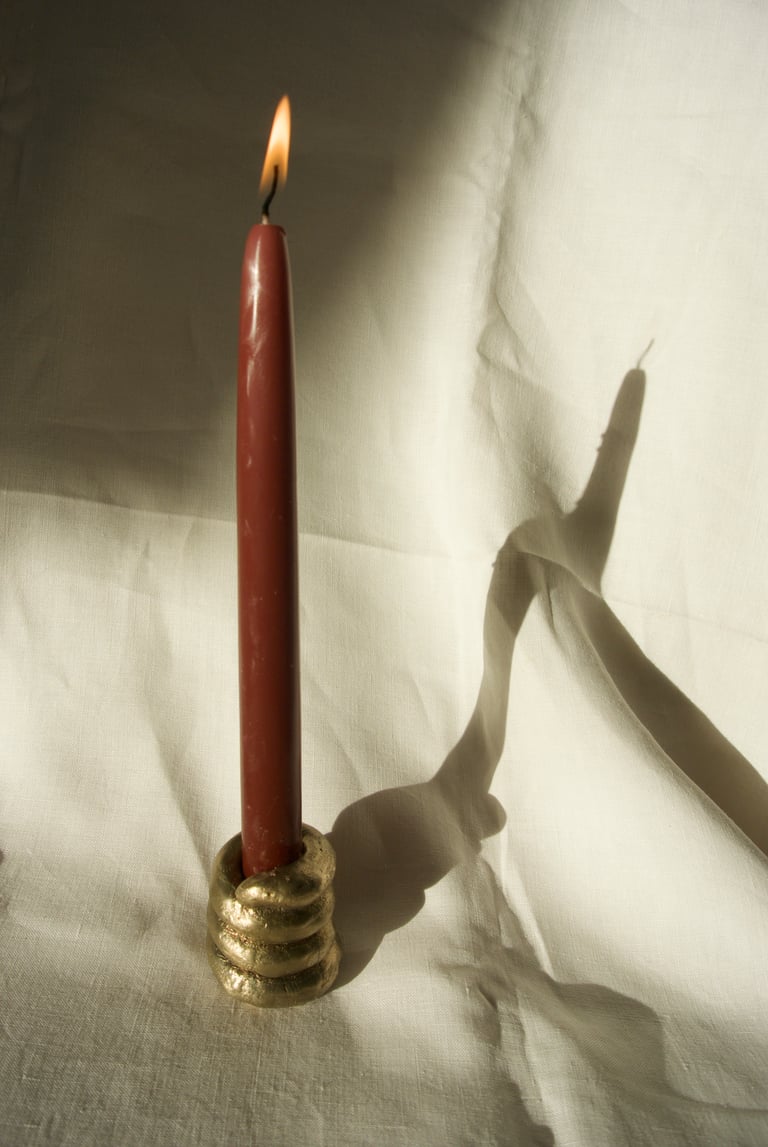 Bronze snake candleholder  Image 2