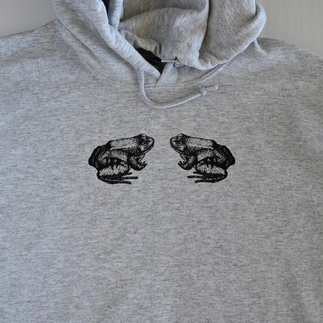 Skeleton Frog Gray Hoodie