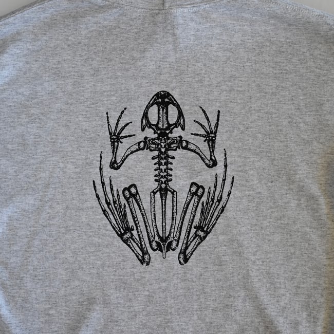 Skeleton Frog Gray Hoodie