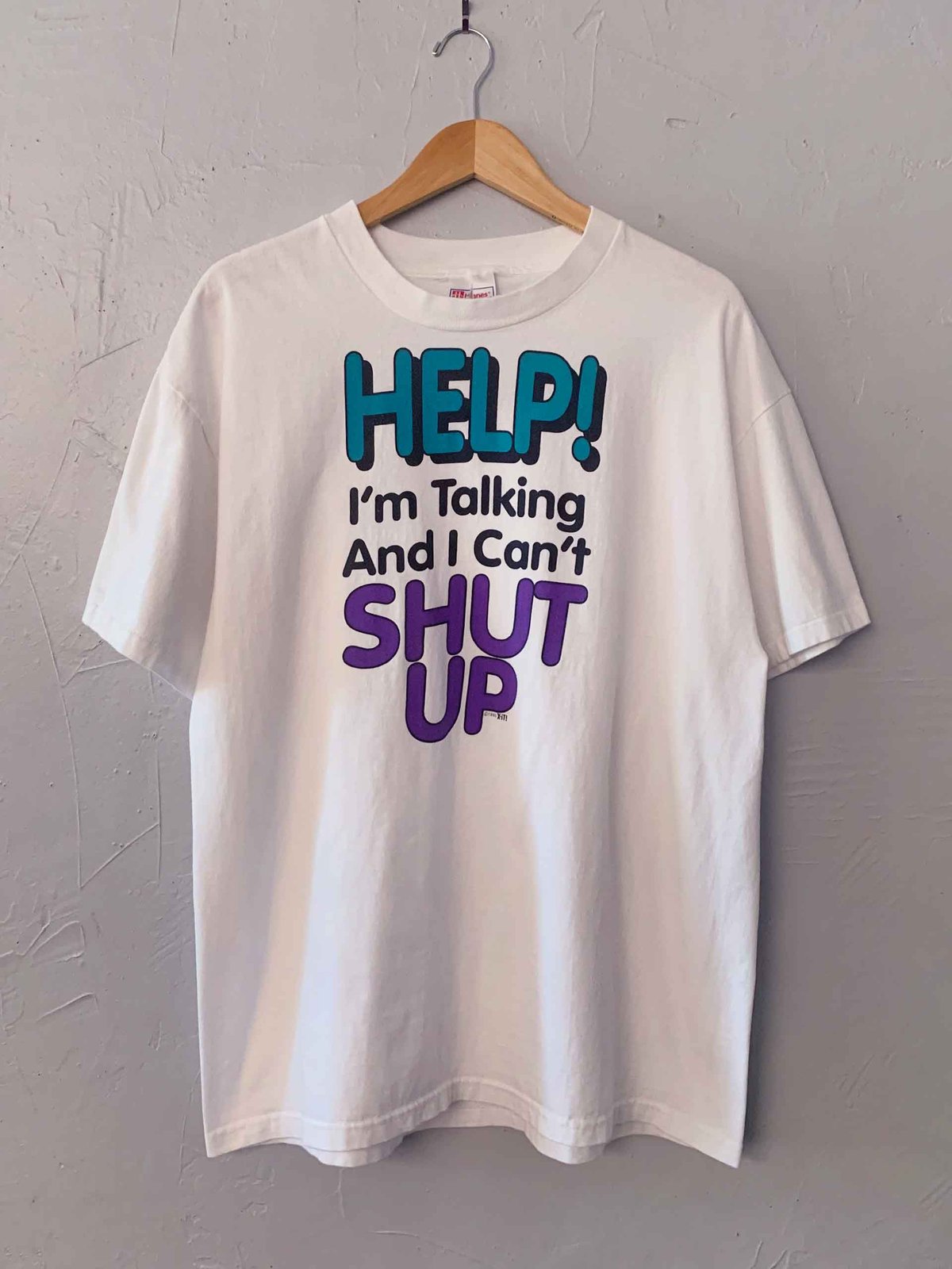 NISH | Vintage 1993 Help! I'm Talking And I Can't Shut Up Tee - XL