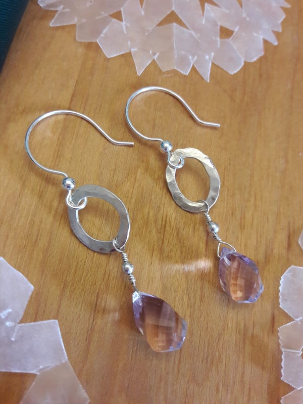 Image of Lavender Amethyst Drop Earrings, 3XE