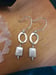 Image of Square Pearl Drop Earrings, 4WS