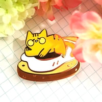 Image 1 of Lazy Cat Enamel Pin