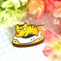 Image 3 of Lazy Cat Enamel Pin